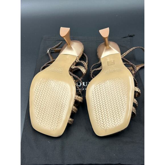 Pons Quintana Sandal in Metallic Bronze Woven Leather | H-Brands Pons Quintana Braided Strappy Leather Sandals US 10.5 Bronze Gold Handmade Spain